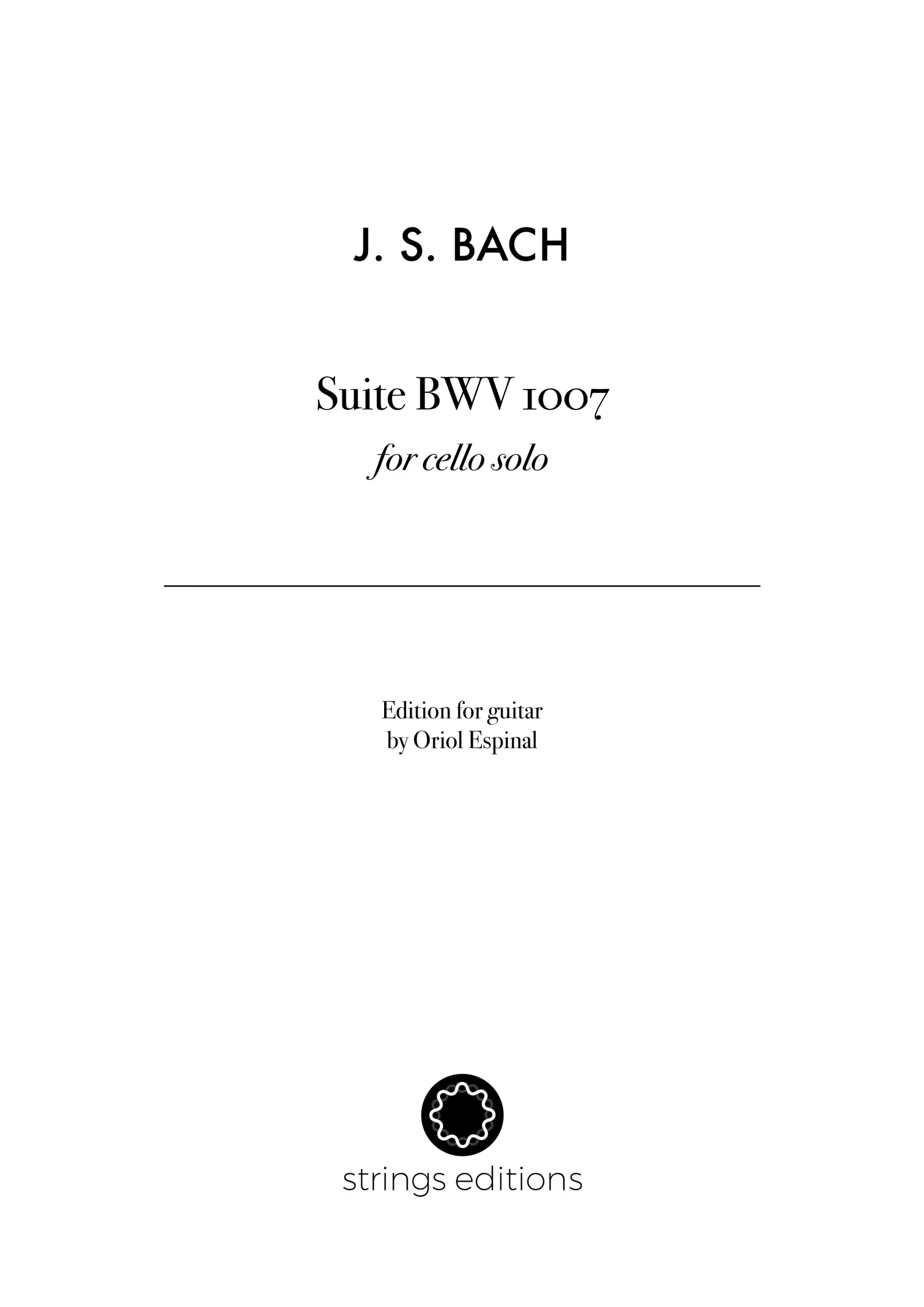 Suite BWV 1007 - cover thumbnail