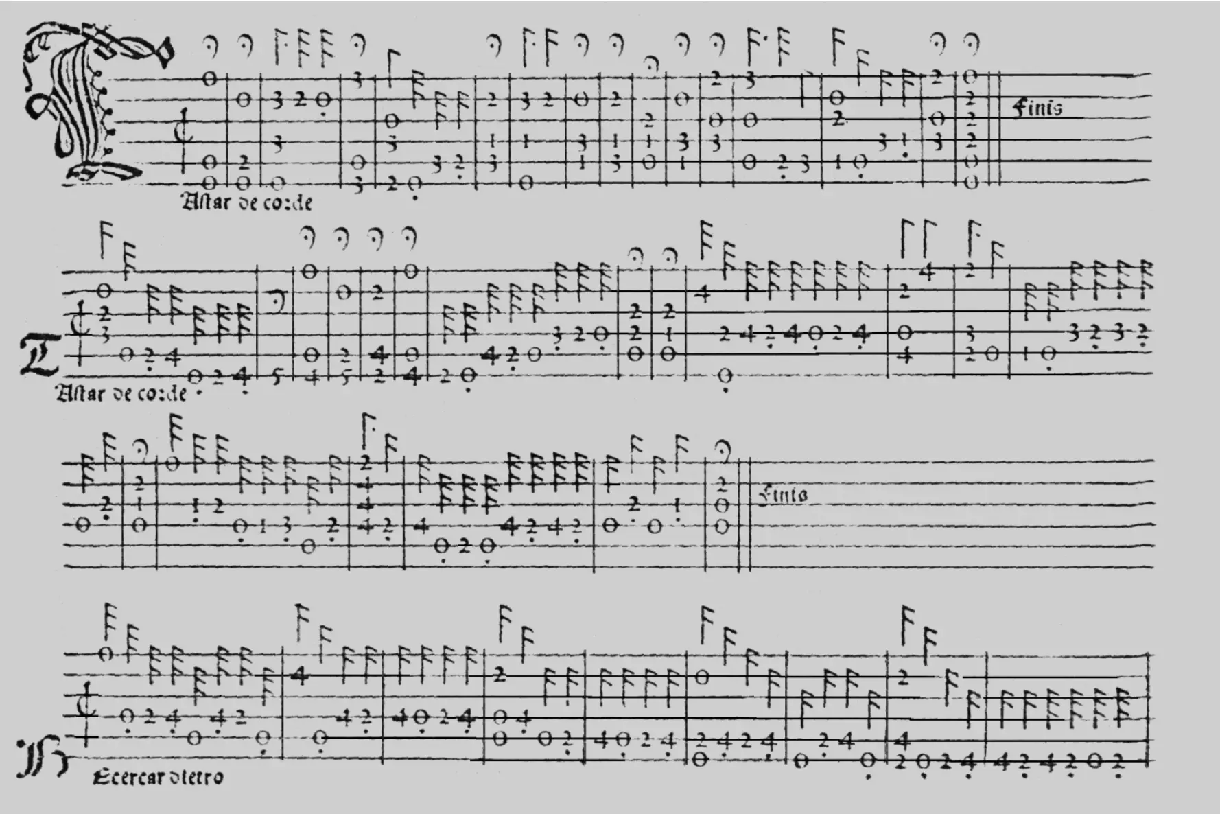 Page from Intabulatura de lauto, printed in 1508&nbsp;by Ottaviano Petrucci
 - image