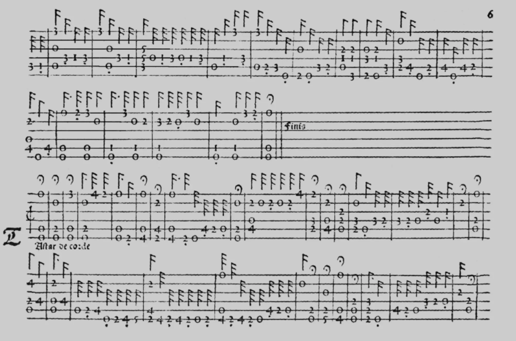 Page from Intabulatura de lauto, printed in 1508&nbsp;by Ottaviano Petrucci
 - image