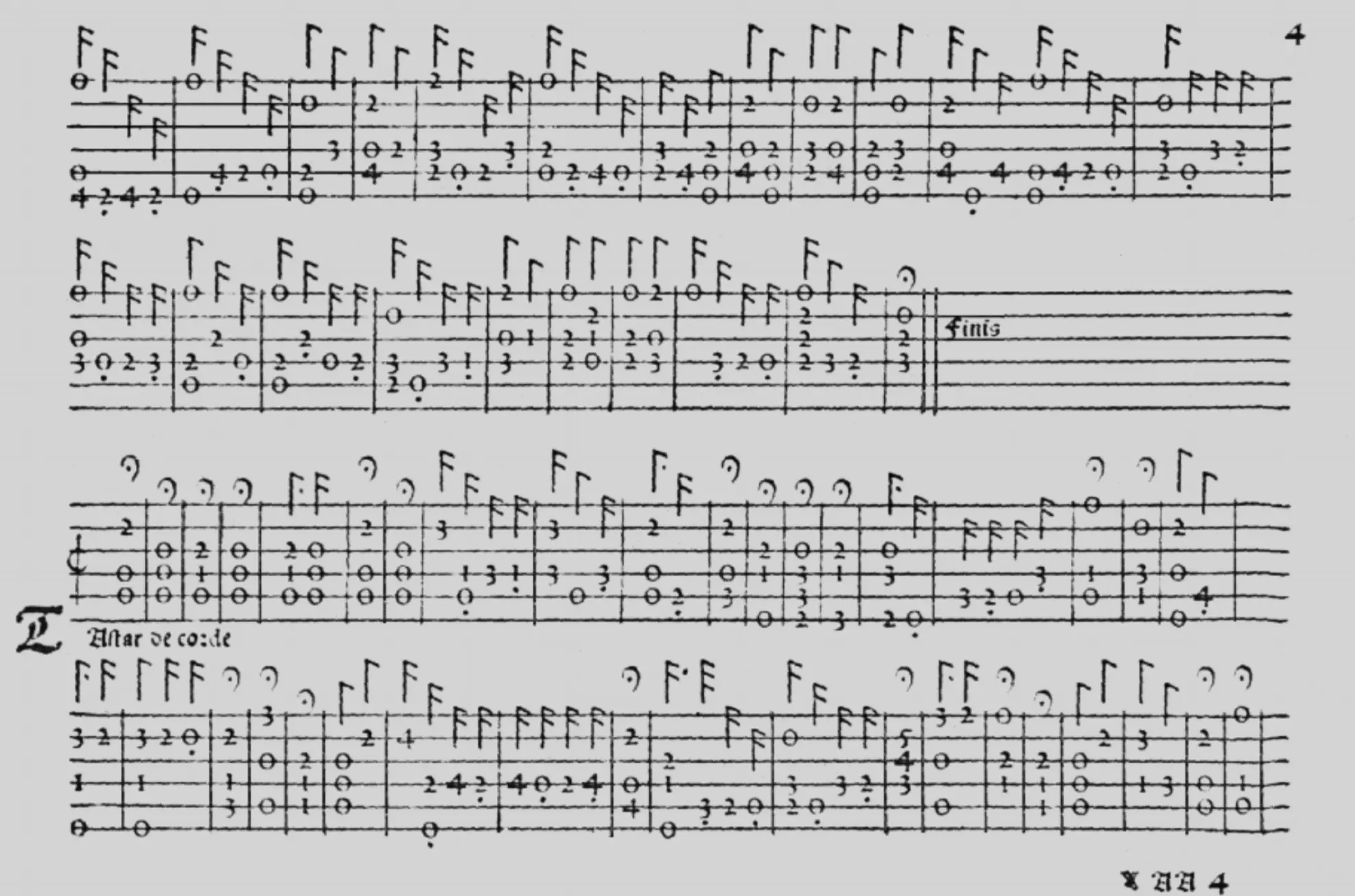 Page from Intabulatura de lauto, printed in 1508&nbsp;by Ottaviano Petrucci
 - image